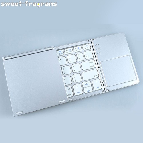 Folding Mini Wireless Bluetooth Foldable Keyboard with Touchpad For Tablet iPad - Picture 10 of 10