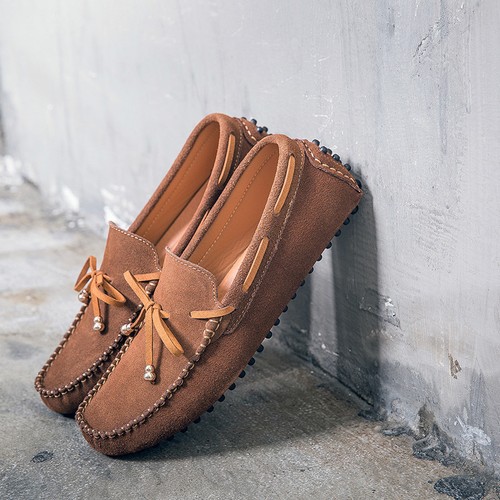 Da Uomo in Pelle Scamosciata Stile Mocassino in alto di marca slip da  Mocassino Scarpe da barca di guida PIZZO HOT | eBay