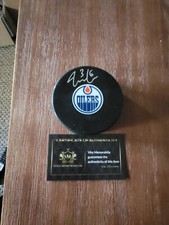 Jack Campbell Signed Edmonton Oilers Puck Coa