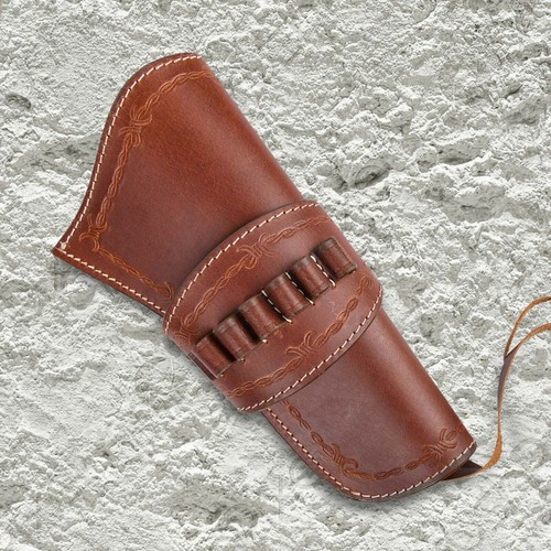 Leather fast Draw Single Action Revolver Holster For. Choose Gun Model 9" to 10" - Picture 32 of 42