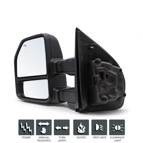 Towing Mirror Power Heated For 2017-2020 Ford F-250 F-350 Super Duty Driver Side