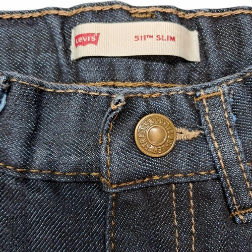 Boys Levi's 511 Slim Jeans Size 6 Reg Black Label Red Tab Adjustable Waist EUC - Picture 6 of 14