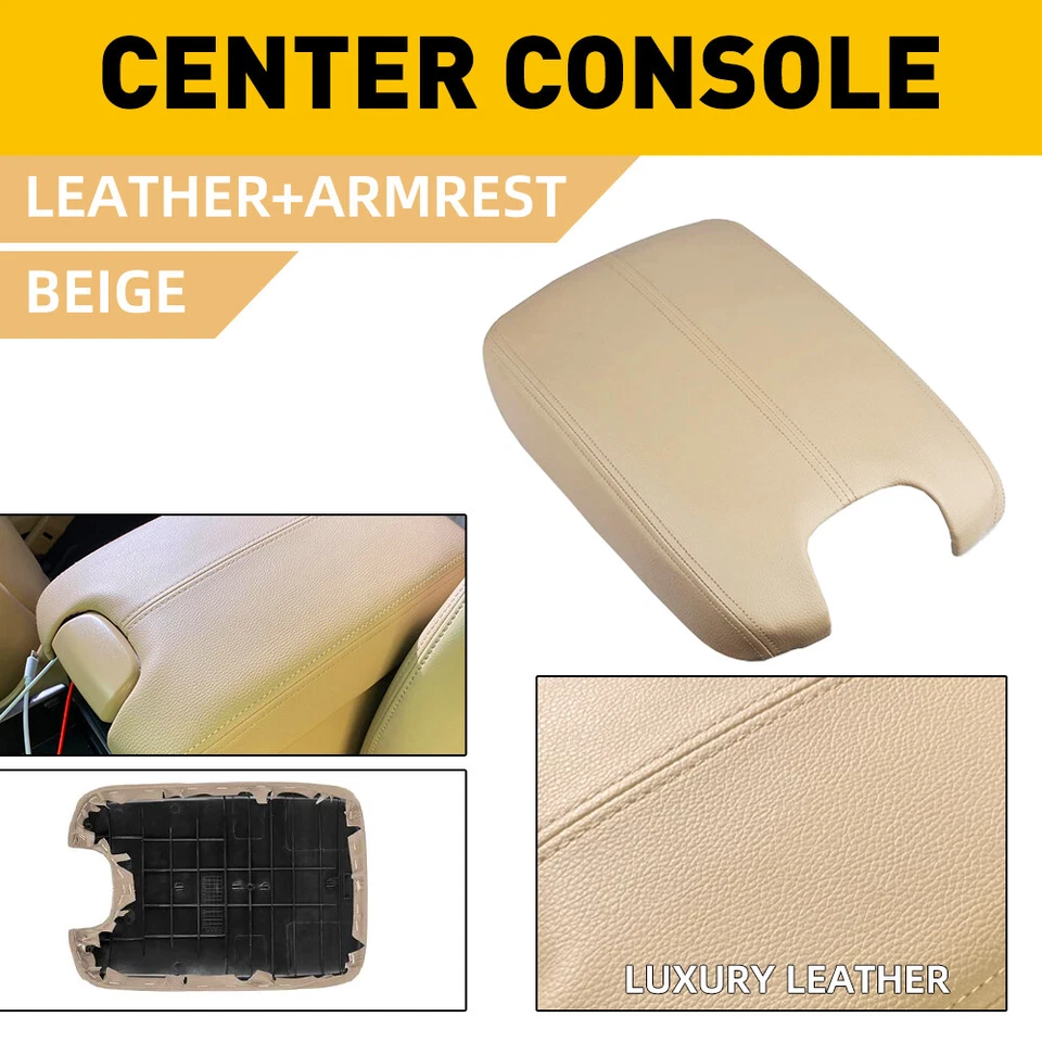 Base cubierta tapa reposabrazos consola Honda Center Accord 2008-2012 con beige tostado Foto 4 de 4