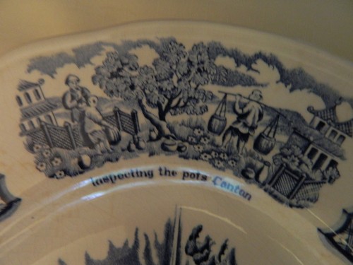ALFRED MEAKIN FAIR WINDS IN BLUE HISTORICAL SCENES LARGE PLATTER 15" - Picture 4 of 8