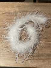 White Fluffy Feathers Boa Small Craft Millinery Supplies Trimmings Party Costume