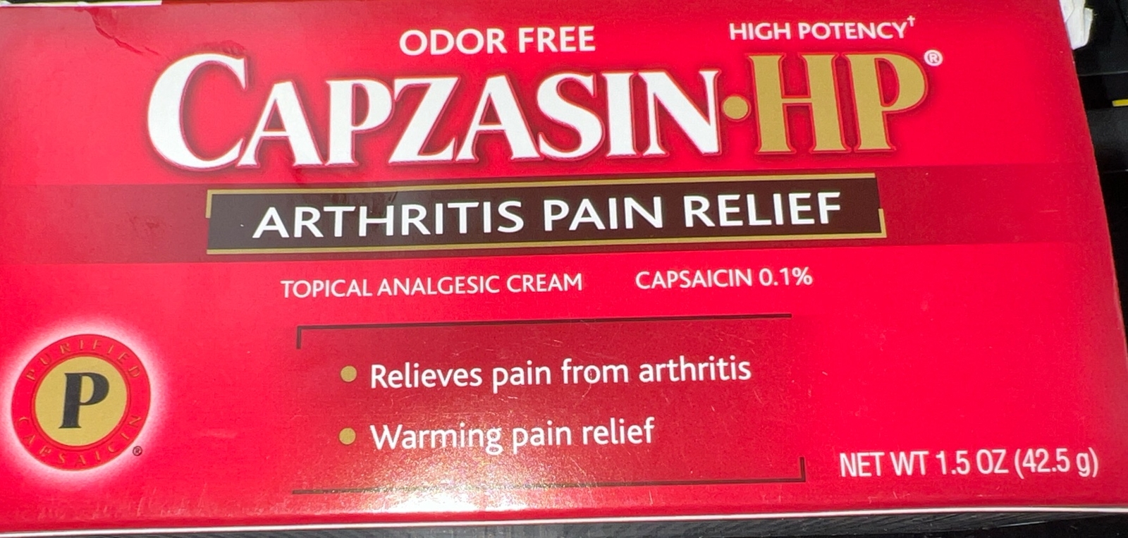 Sanofi Capzasin HP Arthritis Pain Relief Topical Analgesic Cream 1.