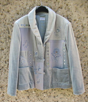 Damen Jacke grau ''Together'' Patchwork Taschen neu Gr. 42