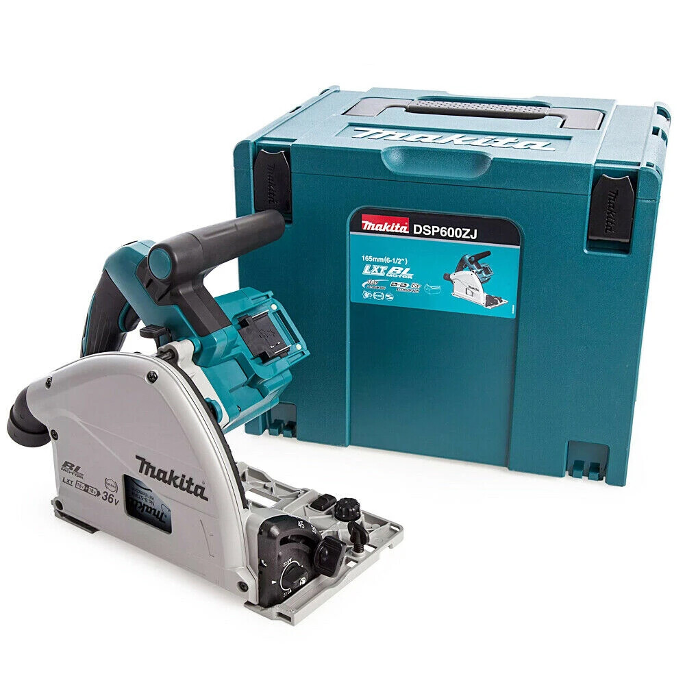Makita DSP600ZJ LXT Twin 36V 18V Brushless 165mm Plunge Circular Saw with  Case - Main Image