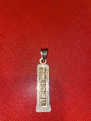 Sterling Silver & 14ct Gold Mayan Carotouche  Andrea Pendant 