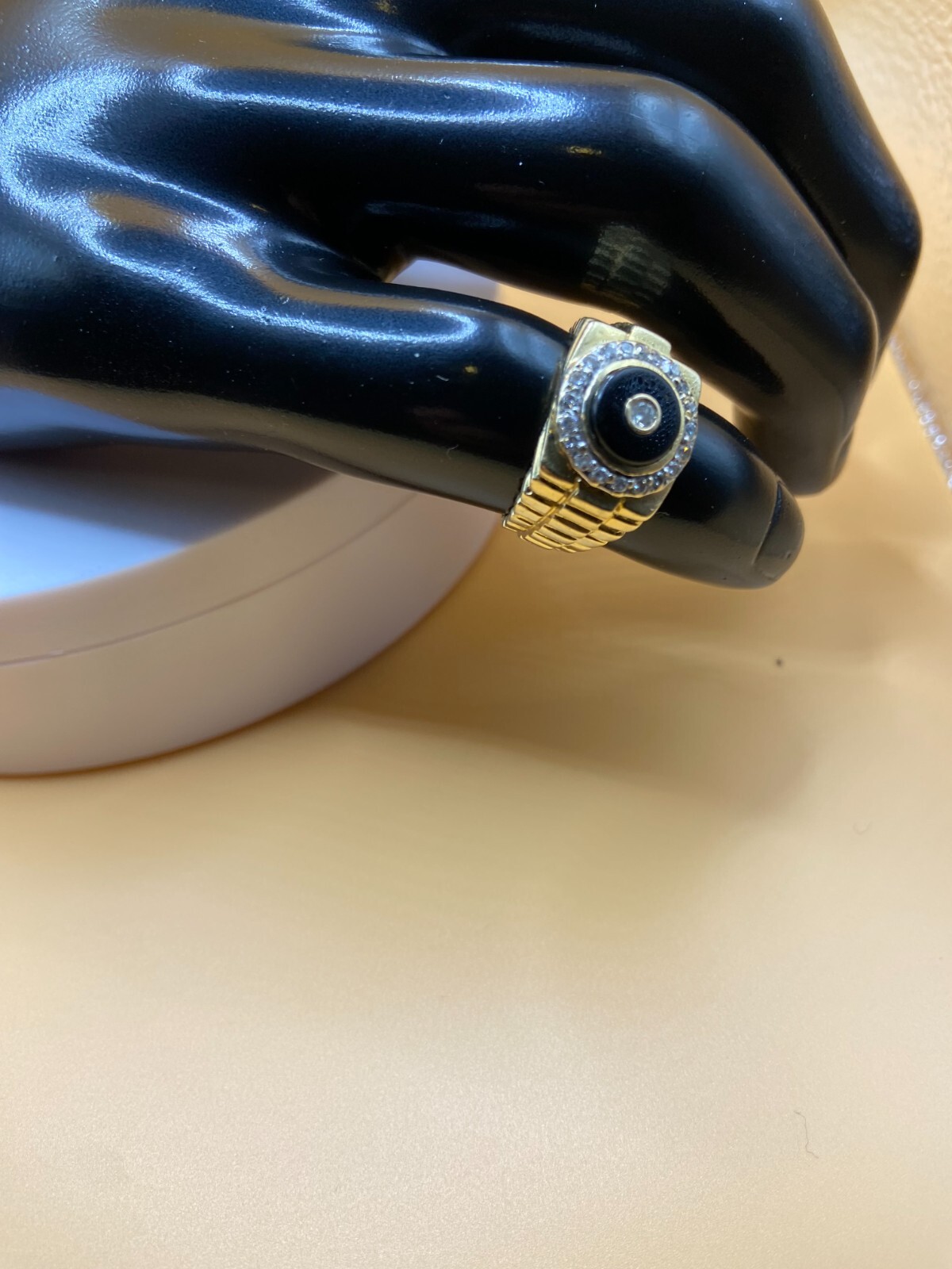 STUNNING!! 1/4CT DIAMOND RING, SOLID 14K YELLOW G… - image 3