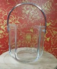 Vintage Mid-Century Modern Clear Glass Round Cornered Decagon Shaped Ice Bucket  — photo 1