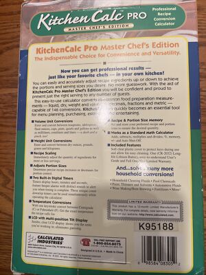 Kitchen Calc Pro PRO Recipe Conversion Calculator Master Kitchen Calc Pro PRO Recipe Conversion Calculator Master
