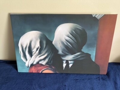 Rene Magritte:  Lovers, 1928  Art Print