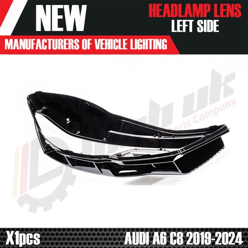 FOR AUDI A6 C8 S6 RS6 LEFT SIDE FRONT HEADLAMP LENS COVER 2019-2024 - Picture 4 of 5