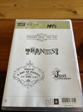 New Stampin Up VINTAGE VERSES Unused Set Of 4 Stamps Thanks