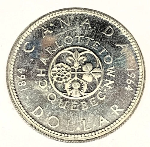 # C8904    CANADA  SILVER   DOLLAR   COIN,    1964  Unc.