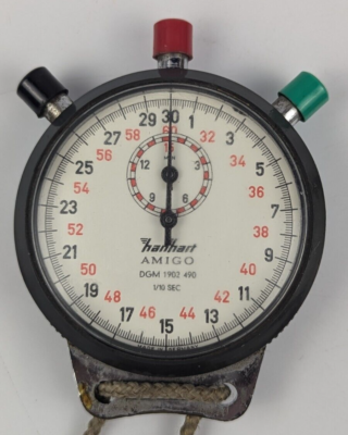 vintage Hanhart AMIGO 1/10sec DGM 1902 490 Stopwatch 3 Button made
