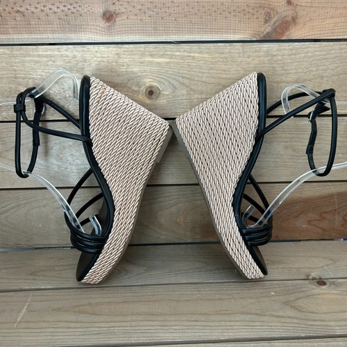 Marc Fisher Platform Wedge Strappy Sandals Black Women Size 8M - Picture 7 of 10