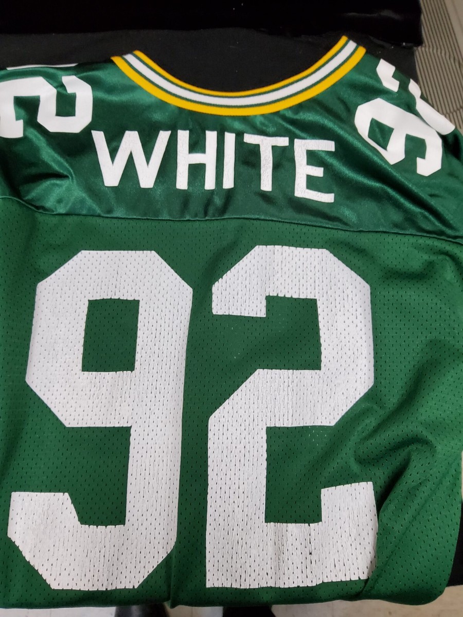 Vintage Reggie White Green Bay Packers #92 Wilson Green Sewn Vintage Reggie White Green Bay Packers #92 Wilson Green Sewn