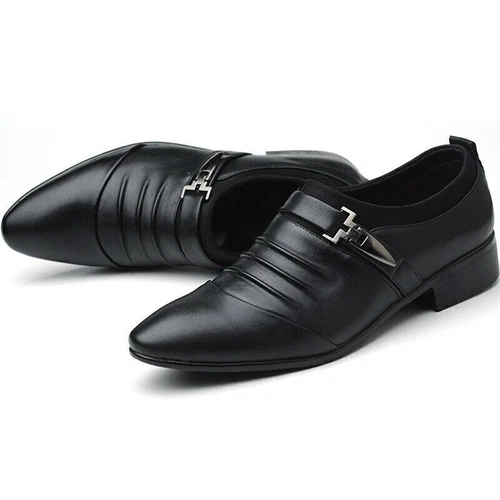 Zapatos de boda de trabajo traje de negocios zapatos de noche zapatos bajos de encaje - Imagen 8 de 27