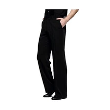 Men Professional Black Straight with Pocket Belt Wide Latin Modern Square Pra...