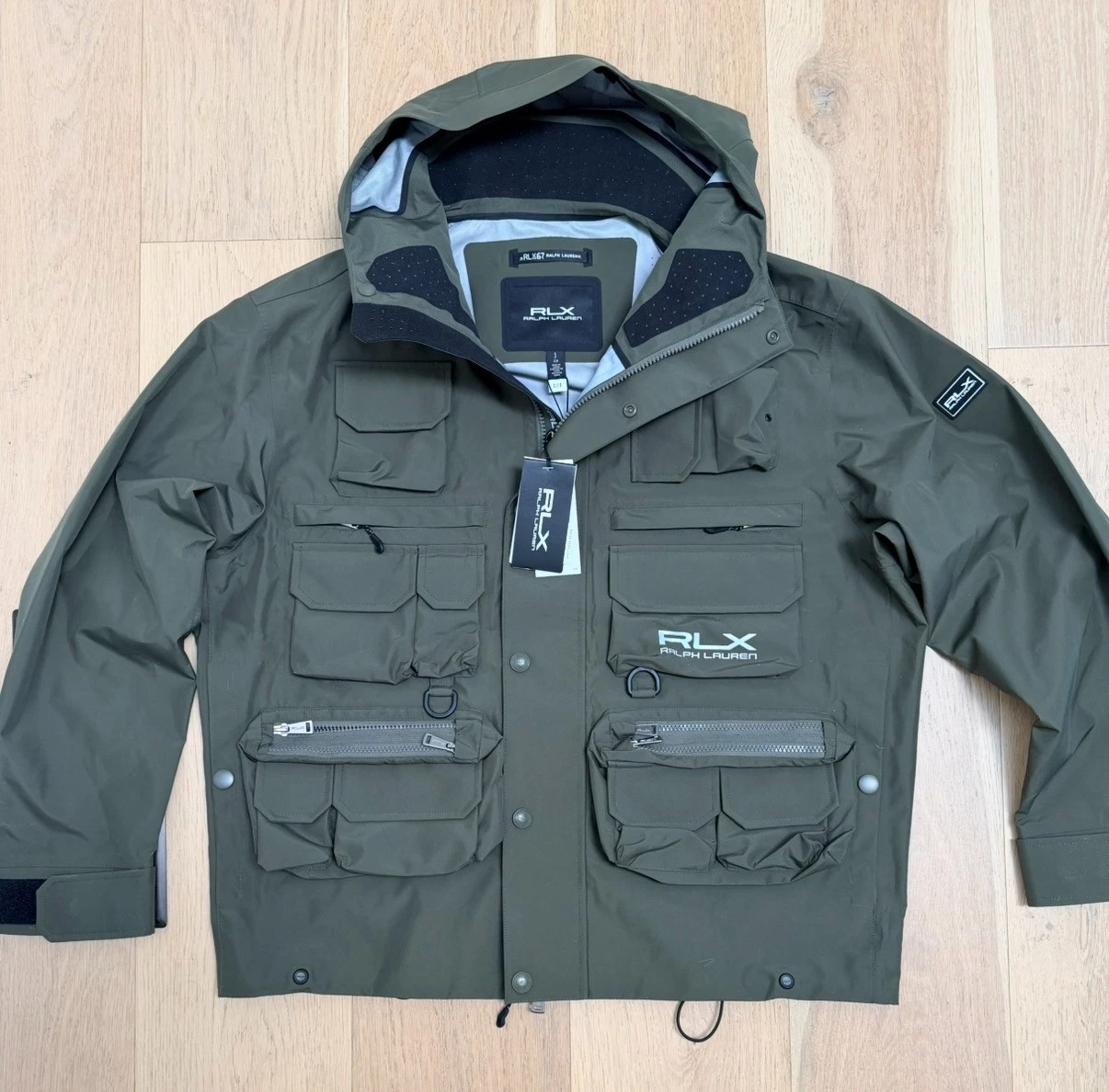 RLX Ralph Lauren Water Repellent Wading Jacket Mens Size S Green Olive Hooded
Opens in a new window