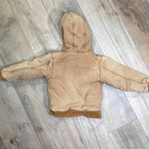 Carhartt Jacket Toddler 4T Quilt Lined Duck Canvas Full Zip Hooded Unisex - Picture 4 of 4