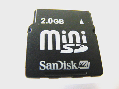 2GB Mini SD Card ( 2 GB MiniSD Karte ) SanDisk gebraucht