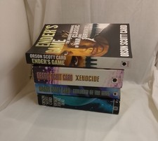 4 Orson Scott Card Paperbacks Ender's Game Xenocide Children of the Mind Speaker