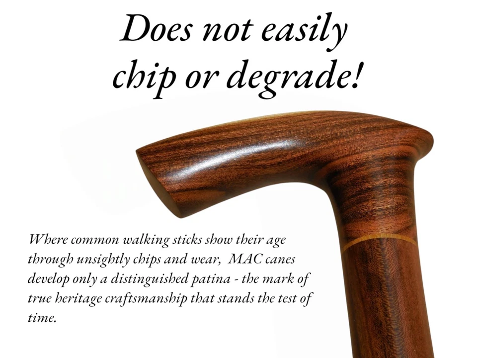 Bastón de madera para caminar - Bastón hecho a mano en Centroamérica, madera de laurel de lujo Foto 3 de 4