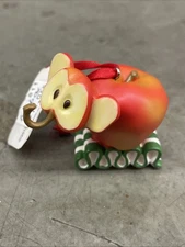 ENESCO HOME GROWN 2010 APPLE ELEPHANT Christmas Ornament Candy Ribbon NEW