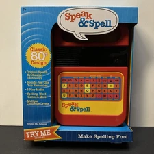 Brand New 2019 Basic Fun Speak & Spell 80's Design Electronic Spelling Word Game