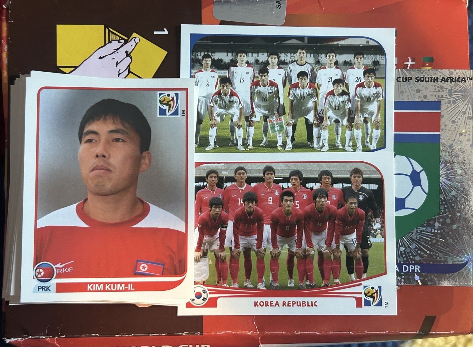 29 Lot of North and South Korea 2010 South Africa Panini Stickers Rare Mint Lot