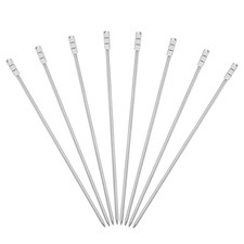 8 Pcs Stainless Steel Cocktail Picks, 4.33" Silver (Square Column)