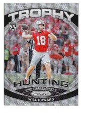 Will Howard 2025 Panini Ohio State Buckeyes NIL Trophy Hunting SILVER VINYL /25