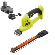 Ryobi P2910VNM 18V Cordless Battery Grass Shear and Shrubber Trimmer Kit