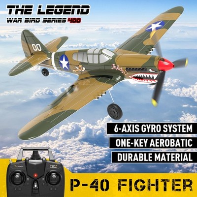 US Volantex P40 2.4G 4CH Fighter RC Plane 6-Axis Gyro 400MM Remote Control RTF