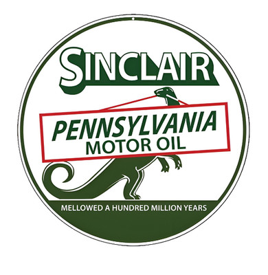 FITS VINTAGE SINCLAIR  PENNSYLVANIA MOTOR OIL GAS GASOLINE PUMP STICKER DECAL
