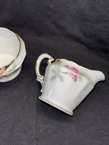 Noritake Azalea Individual Ruffled Top Creamer & Sugar Bowl Vintage Japan 19322 - Picture 7 of 11
