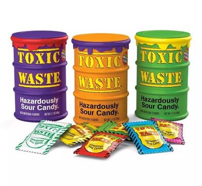TOXIC WASTE | 3-Pack Toxic Waste Special Edition Drums Of Assorted Sour Candy -
