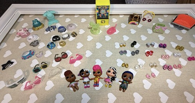 #ad LOL Surprise Mega Playset Bundle – 5 Dolls 17 Shoes Outfits Bags And Morel $45.00