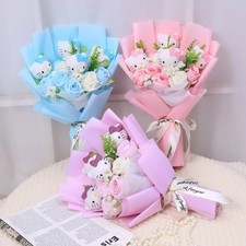 Kawaii Hello Kitty Plush Bouquet Artificial Flower Gift for Her