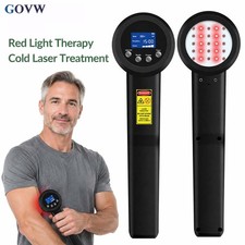 8W High Power LLLT Cold Laser Therapy 650nm 808nm 25 Diodes Class 4 Pain Relief