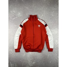 Vintage 80s 90s Adidas Firebird Track Jacket Made in Thailand Mens S-M Red