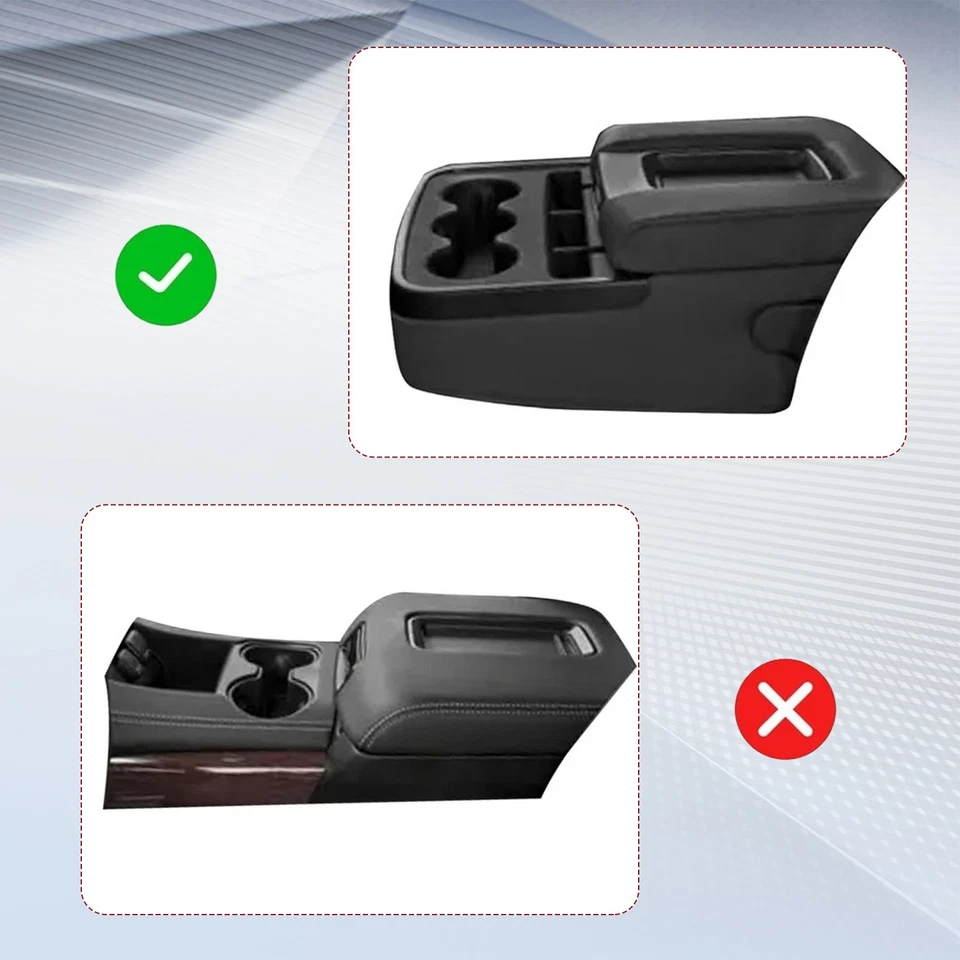 Tampa de apoio de braço console preto assento médio para Silverado Sierra 2014 2015 2016 2017  - Imagem 2 de 4