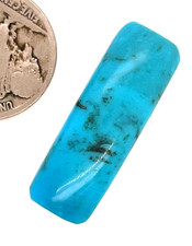 "Genuine Blue Arizona Turquoise Rectangle Artisan Cabochon 15ct"