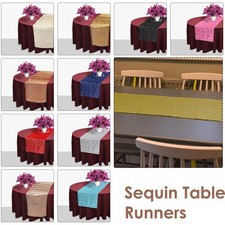 Glitter Sparkly Sequin Table Runner Wedding Birthday Dining Table Party Decor