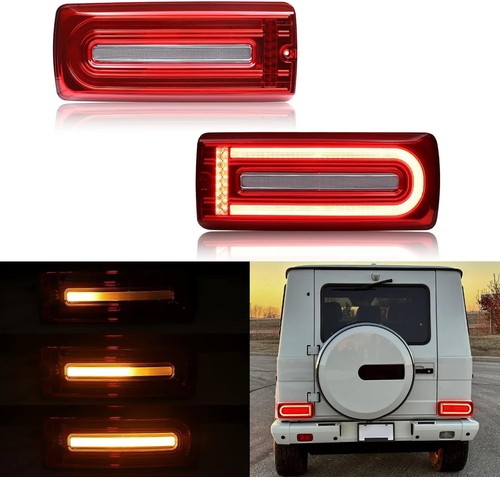 HTZCMOTO LED Tail Lights for G-Class W463 G500 G550 G55 G63 G65 AMG 1999-2018