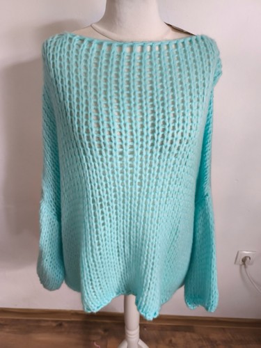 MADE IN ITALY cooler weicher oversized Grobstrickpullover Gr. 44 46 48 ...NEU - Bild 8 von 12
