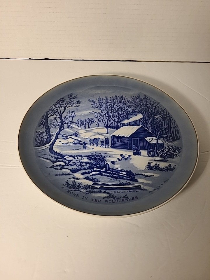 A Home In The Wilderness Plate Currier & Ives 8 Inches Diameter | eBay